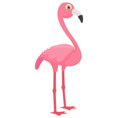 
Bird having long beak and smart legs depicting flamingo
