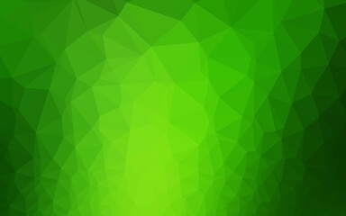 Obraz premium Dark Green vector low poly layout.