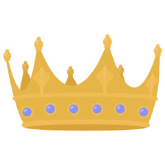 
A crown with golden color, queen crown 
