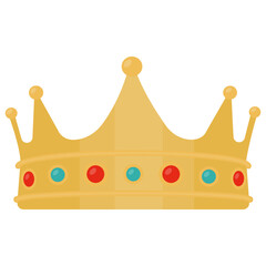 
A crown with golden color, queen crown 
