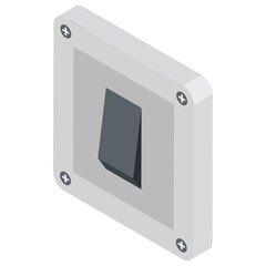 Obraz premium Switch button to on and off the current 