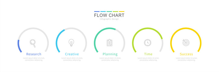 Flow chart infographic design