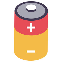 
Power battery with positive and negative signs 
