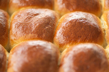 Bread rolls close up 