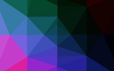 Obraz premium Dark Multicolor, Rainbow vector blurry triangle template.