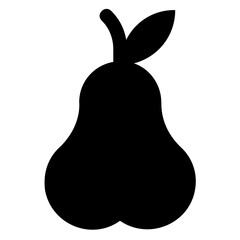 
A simple glyph icon vector of pear 
