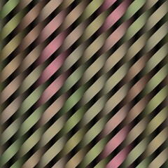 Waved ribbons of gift wrapper, seamless background. Pattern with shiny ribbons