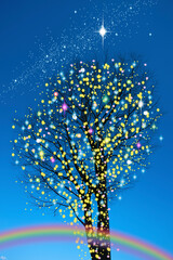 Naklejka premium クリスマスイルミネーション