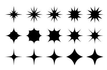 Black sparkles set.