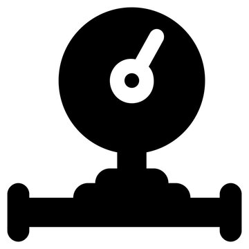 
A machine with needle called pressure control 
