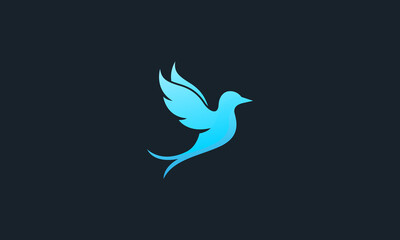 Creative Vector Illustration Logo Design. Flying Bird Concept.