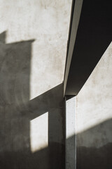 Concrete structure and shadows on a wall