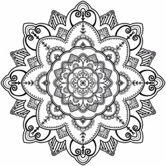 Mandala pattern coloring books for everyone and used for design wallpapers, tattoo, decorative, paint shirt, greeting card, paper pattern and tile pattern. decoration, interior design, wall art decor.