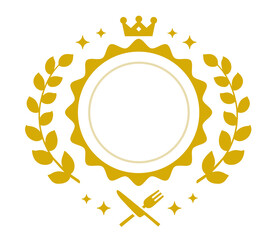 simple gourmet ranking frame of laurels and crowns