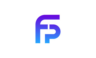 Creative Vector Illustration Logo Design. Initial Letter F and Letter P.