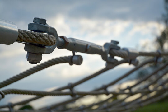 Detail of rope climbing frames