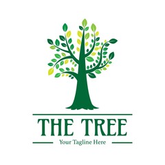Obraz premium Modern Green Tree Logo. Used For Charity, Eco And Environmental Logos