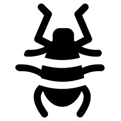 
A insect having legs depicting beetle 

