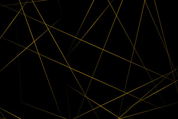 Abstract black with gold lines, triangles background modern design. Vector illustration EPS 10.