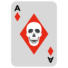 
An ace card showing pirate paying card
