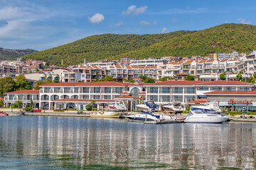 view of the city of St. Vlas in Bulgaria