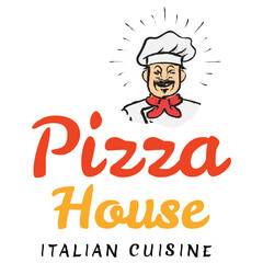 
Colorful pizza logo design
