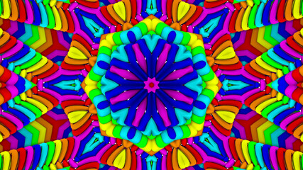 Fototapeta na wymiar abstract background. multicolored kaleidoscope patterns. 3d render illustration