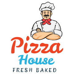 
Colorful pizza logo design
