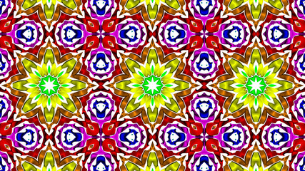 abstract background. multicolored kaleidoscope patterns. 3d render illustration