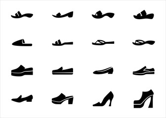 Simple Set of footwear shoes and sandals Related Vector icon graphic design