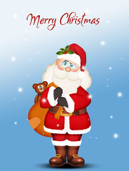 Santa Claus with sack of present