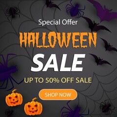 Sale Banner for Happy Halloween