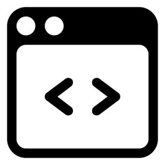 
Glyph icon design of web development 
