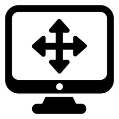 Obraz premium A simple glyph icon design of web layout 