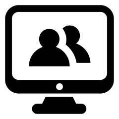 
A simple glyph icon design of web layout
