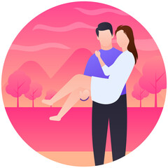 
A couple together showing love and care 
