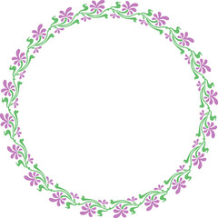 花の円形飾り枠