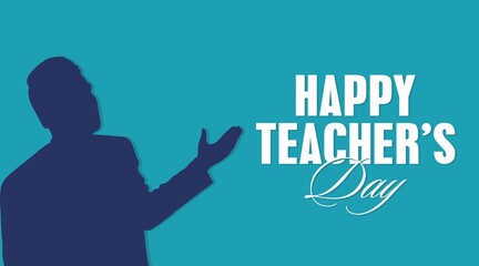 Happy Teachers Day Typography | World Teachers Day Banner