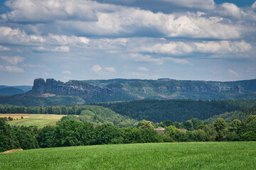 Fototapeta premium View to the mountains on a sunny day