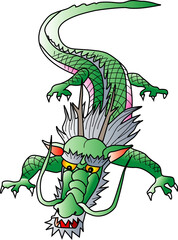 Fototapeta premium 下り竜全身