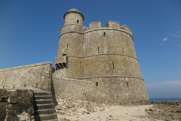 Vauban Turm auf der Insel Tatihou, Cotentin Normandie