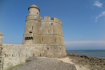 Vauban Turm auf der Insel Tatihou, Cotentin Normandie