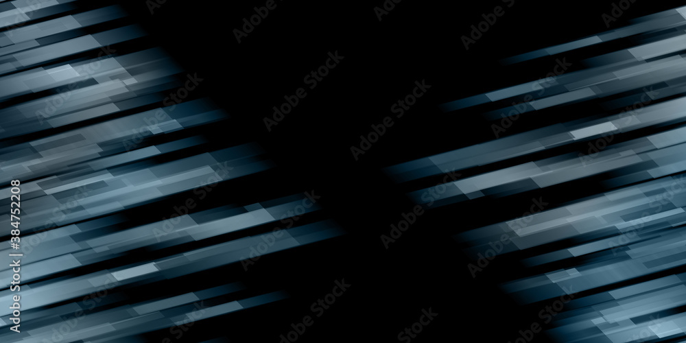 Aufkleber 3d illustration barely dark blue yellow red light abstract technology background for computer graphi