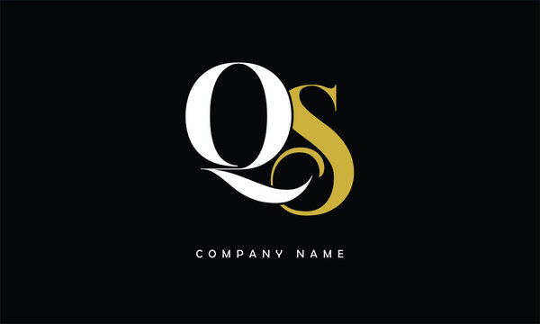 QS, SQ, Q, S Abstract Letters Logo Monogram