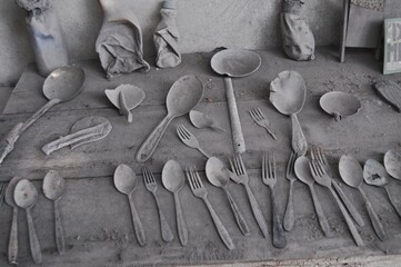 Dusty spoon and fork