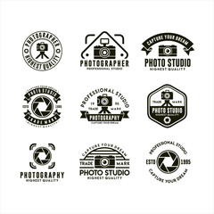 Obraz premium Photographer professional studio vector design logo