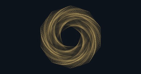 Futuristic looking wireframe torus. 