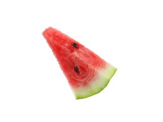 Slice of delicious ripe watermelon isolated on white