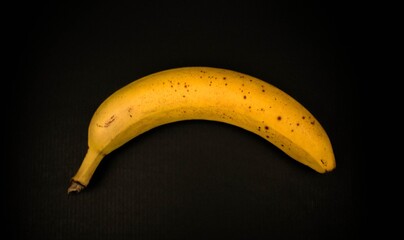 Banana isolated on black background