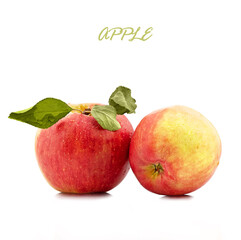 Isolated apples. red apple fruits isolated on white background